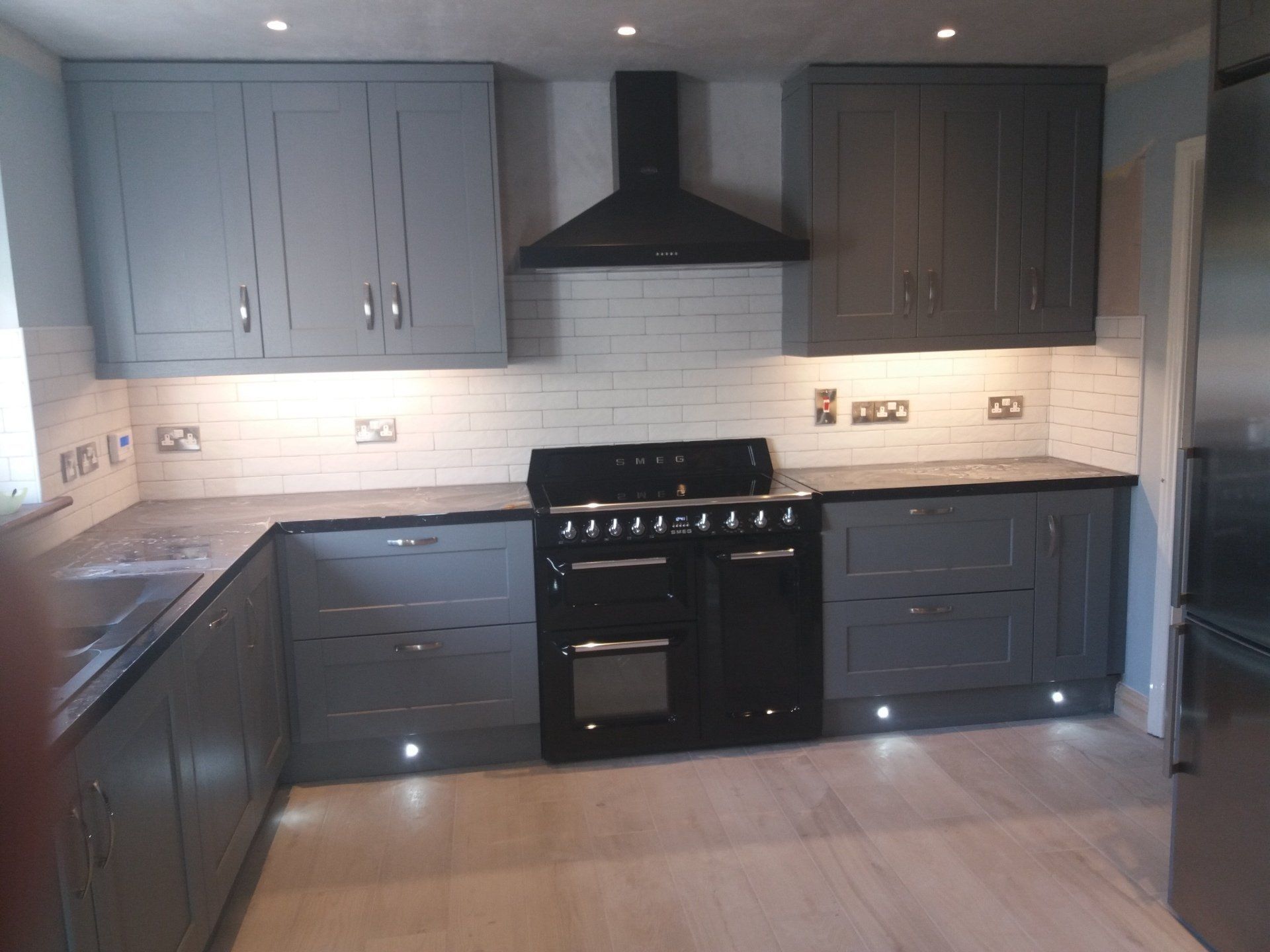 grey kitchen units