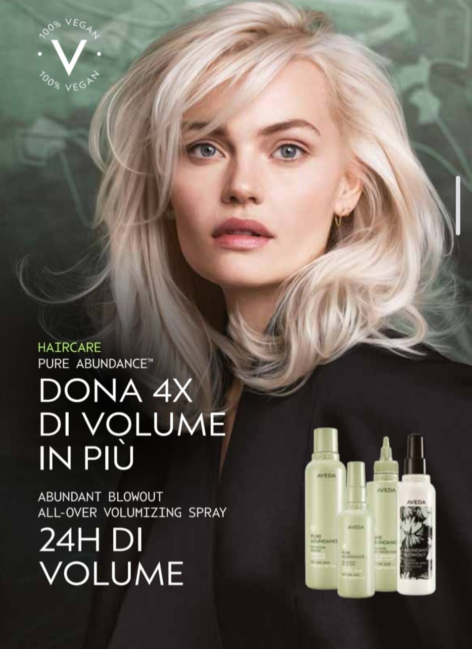 Haircare pure abundance Aveda H & B teatro valle