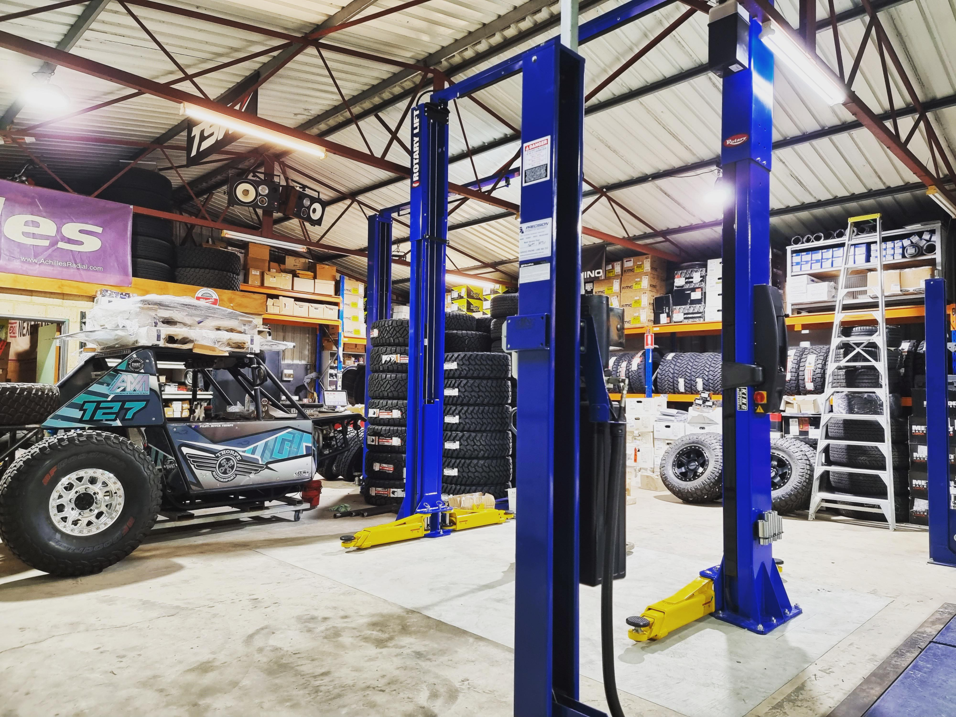 3 phase car hoist wired up for a workshop in malaga