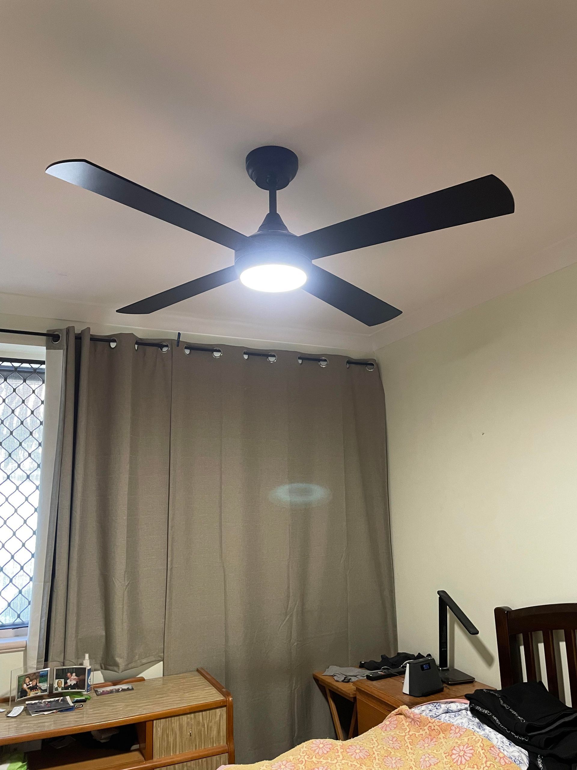 Ceiling Fan Installation in Bedroom of home