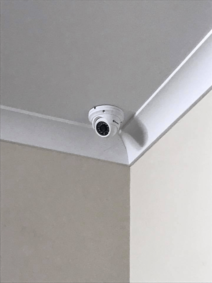 Interior camera mounted in corner of the room for optimised vision or the house in Perth WA