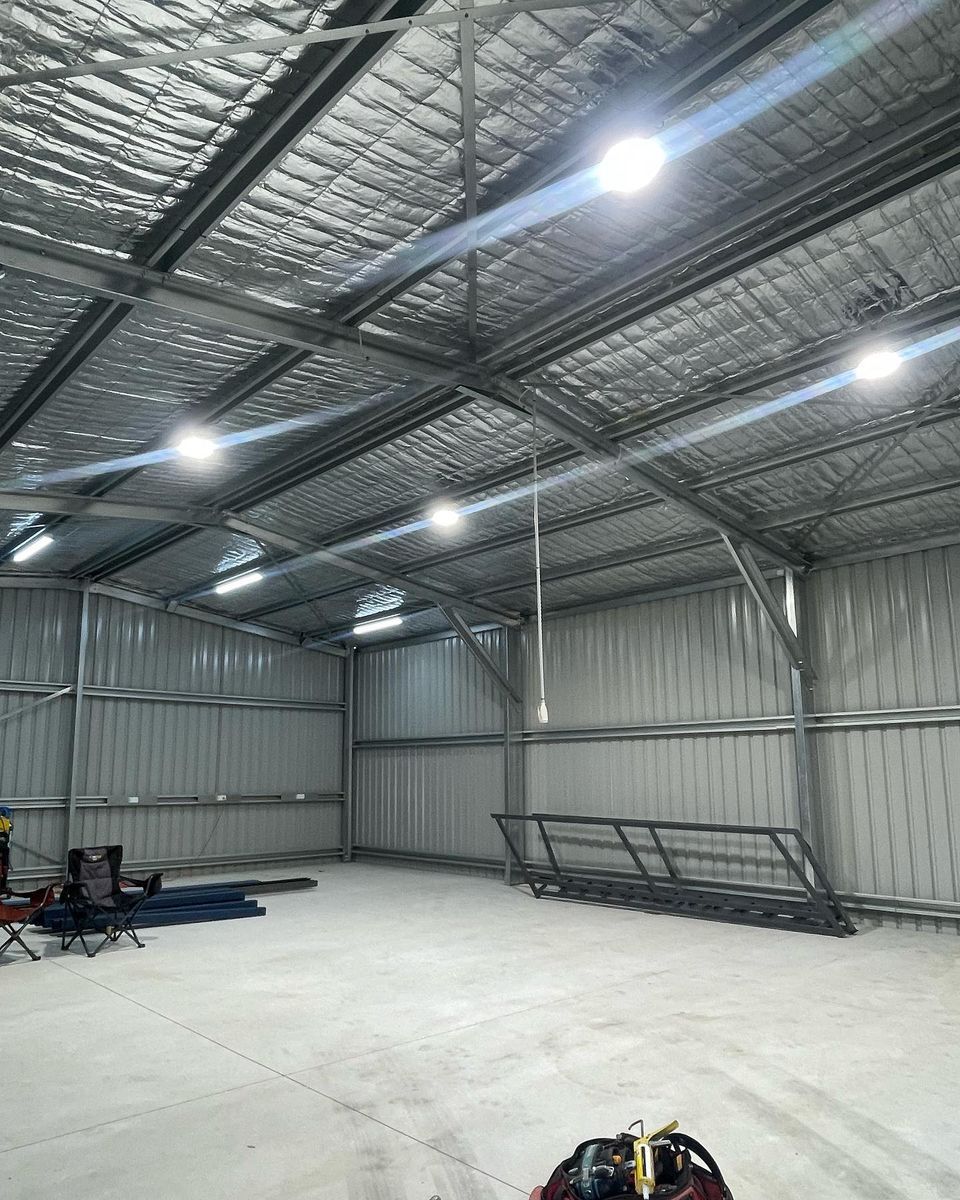 LED shed lighting installation in Perth's Northern Suburbs