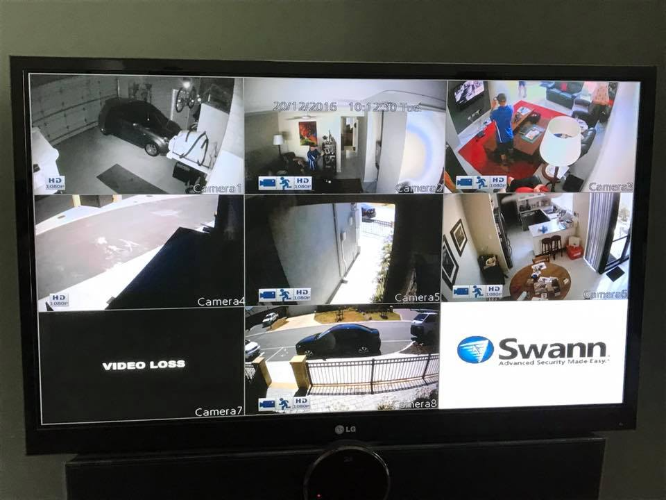 Swann cctv monitor and cameras installed into Perth home for added security