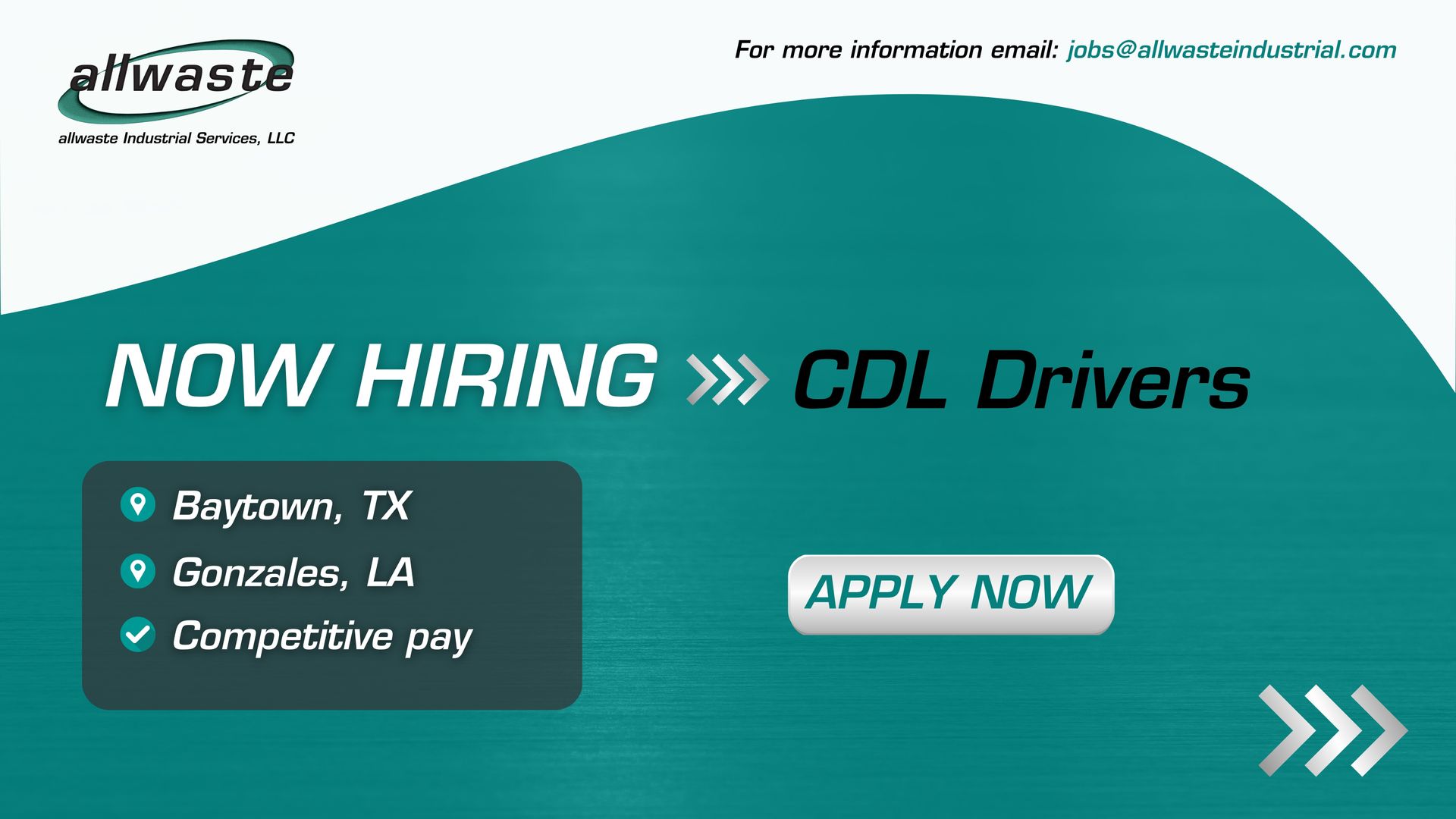 Allwaste Industrial Services is hiring cdl drivers