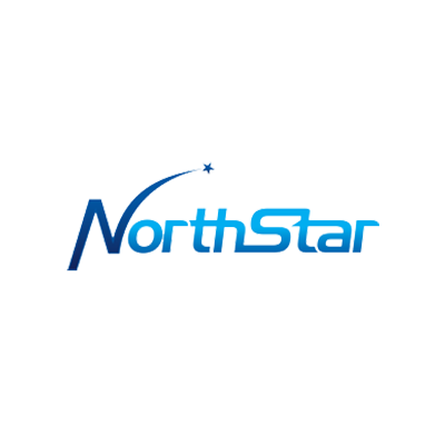 A blue northstar logo with a star in the middle