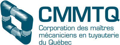 A logo for cmmtq corporation des maitres mecaniciens en tuyauterie du quebec