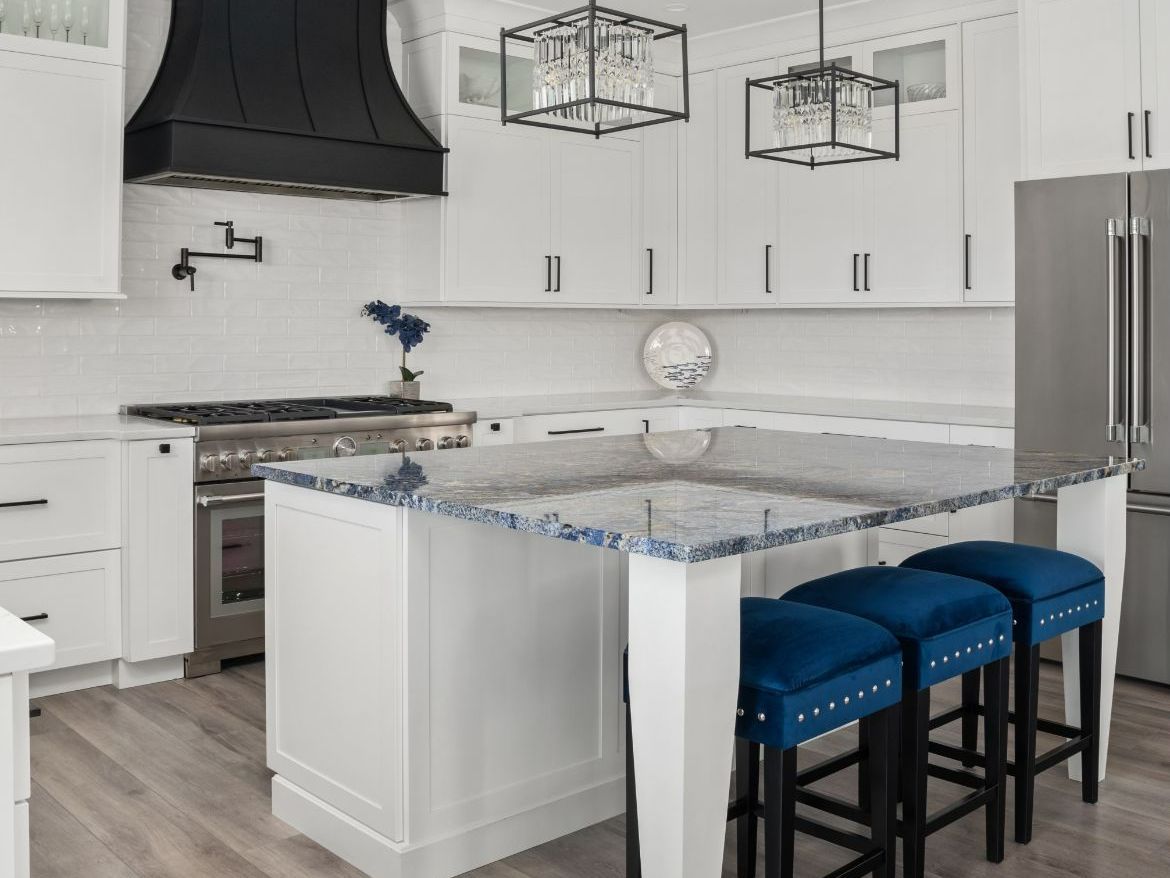 Elegant White Kitchen With Cabinets — Ocean County, NJ — Elegance Surface Concepts