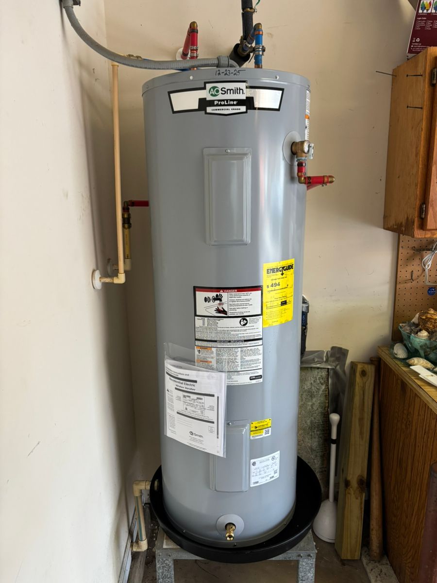 Water heater installed by CTC in a home