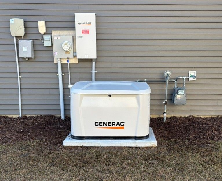 Generac whole-home generator installed outside a home