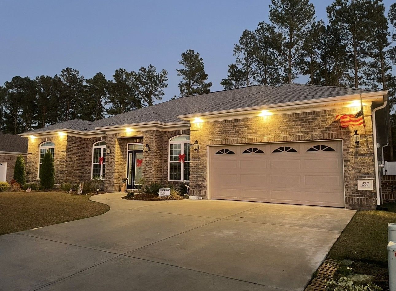 Home exterior lighting installed by CTC