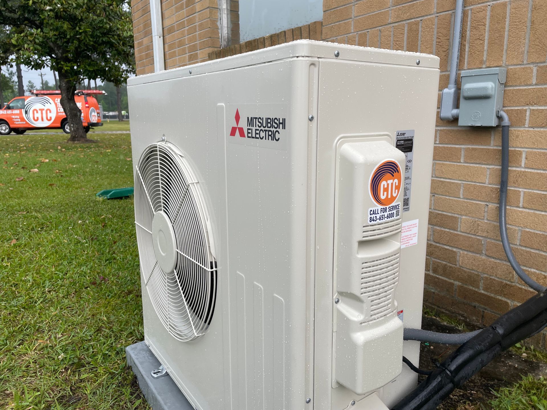 Outdoor mini-split unit installed by CTC