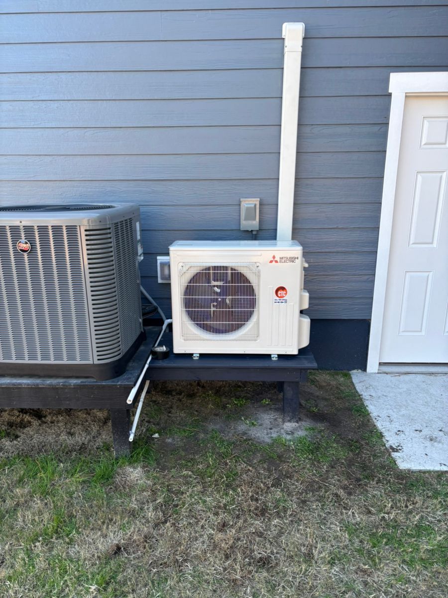 Mitsubishi mini-split installed by CTC