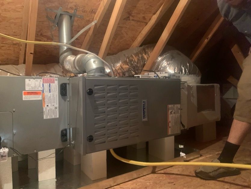 Tempstar indoor unit installed in an attic by CTC