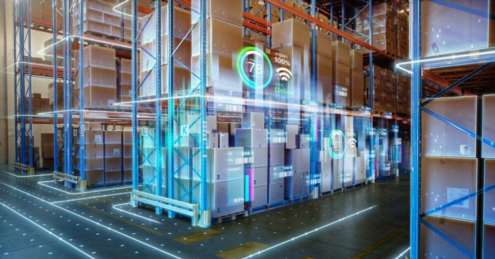 A warehouse filled with lots of shelves and boxes.