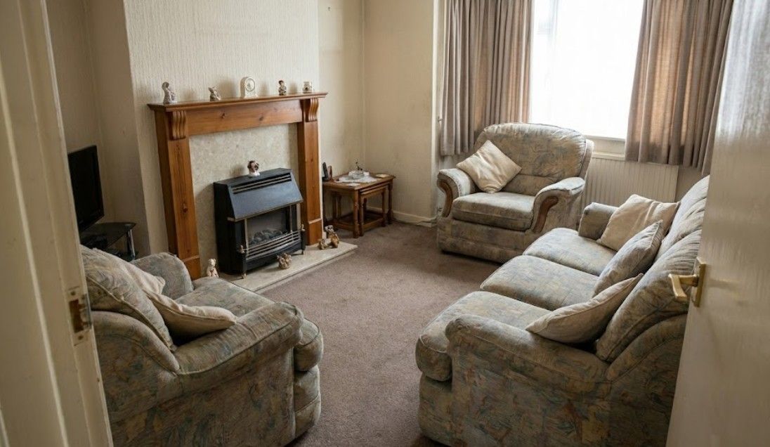 After a living room House Clearance in  Cardiff