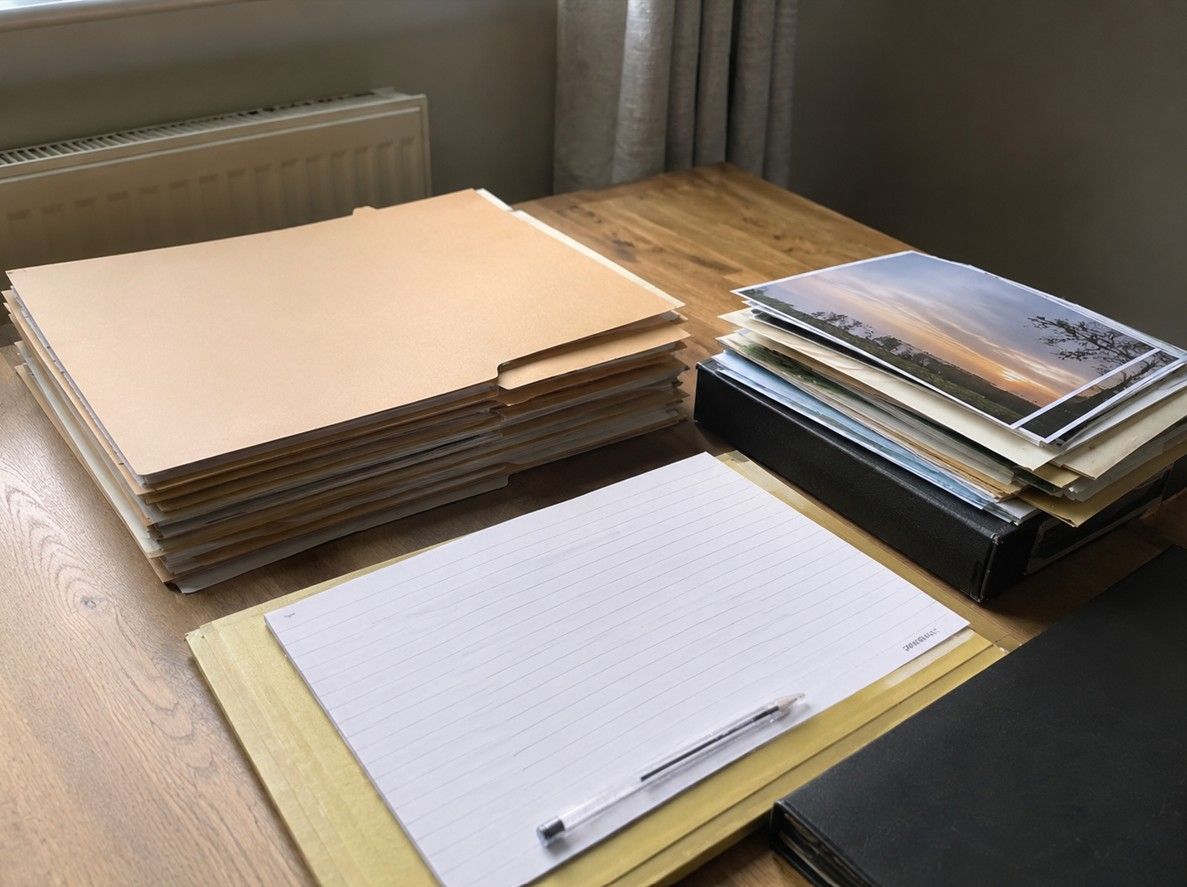 Antique item set aside for valuation during a probate house clearance in Cardiff