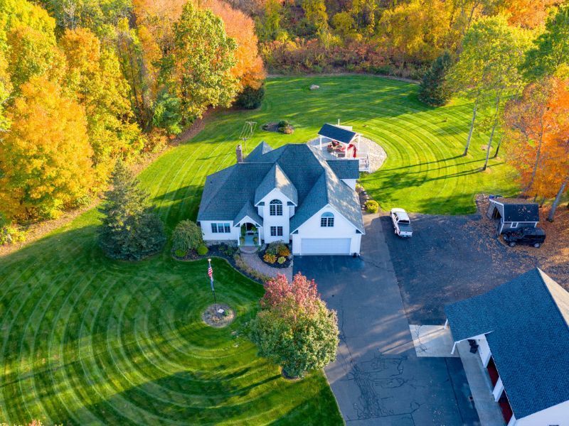 Arial photo of home in Suffield, Connecticut