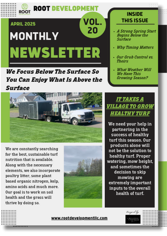A monthly newsletter with a truck on the cover