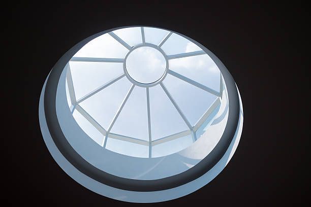A circular skylight.