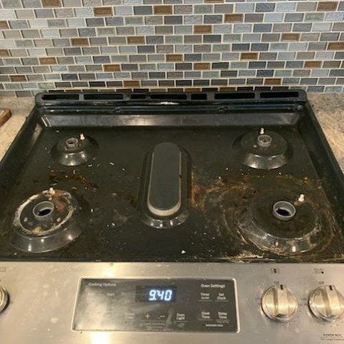 dirty stove