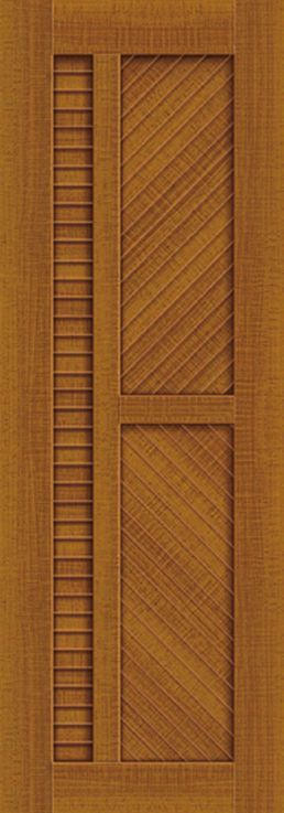 一扇帶有圖案的棕色木門的特寫