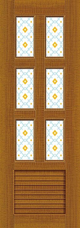 一扇帶有圖案的木門的特寫