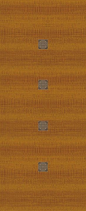 棕色木門表面的特寫，上面有像印章圖案