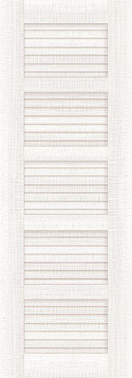 一扇看起來像一張樂譜的白色浴廁門，上面有線條