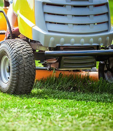 Mower Cutting the Grass — Colorado Springs, CO — Green Thumb Commercial Grounds Maintenance Inc.