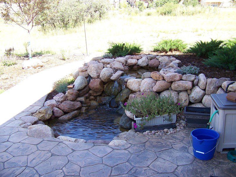 Outdoor Patio Pond — Colorado Springs, CO — Green Thumb Commercial Grounds Maintenance Inc.