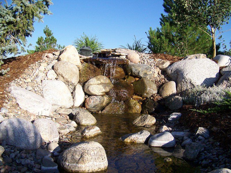 Outdoor Contemporary Pond — Colorado Springs, CO — Green Thumb Commercial Grounds Maintenance Inc.