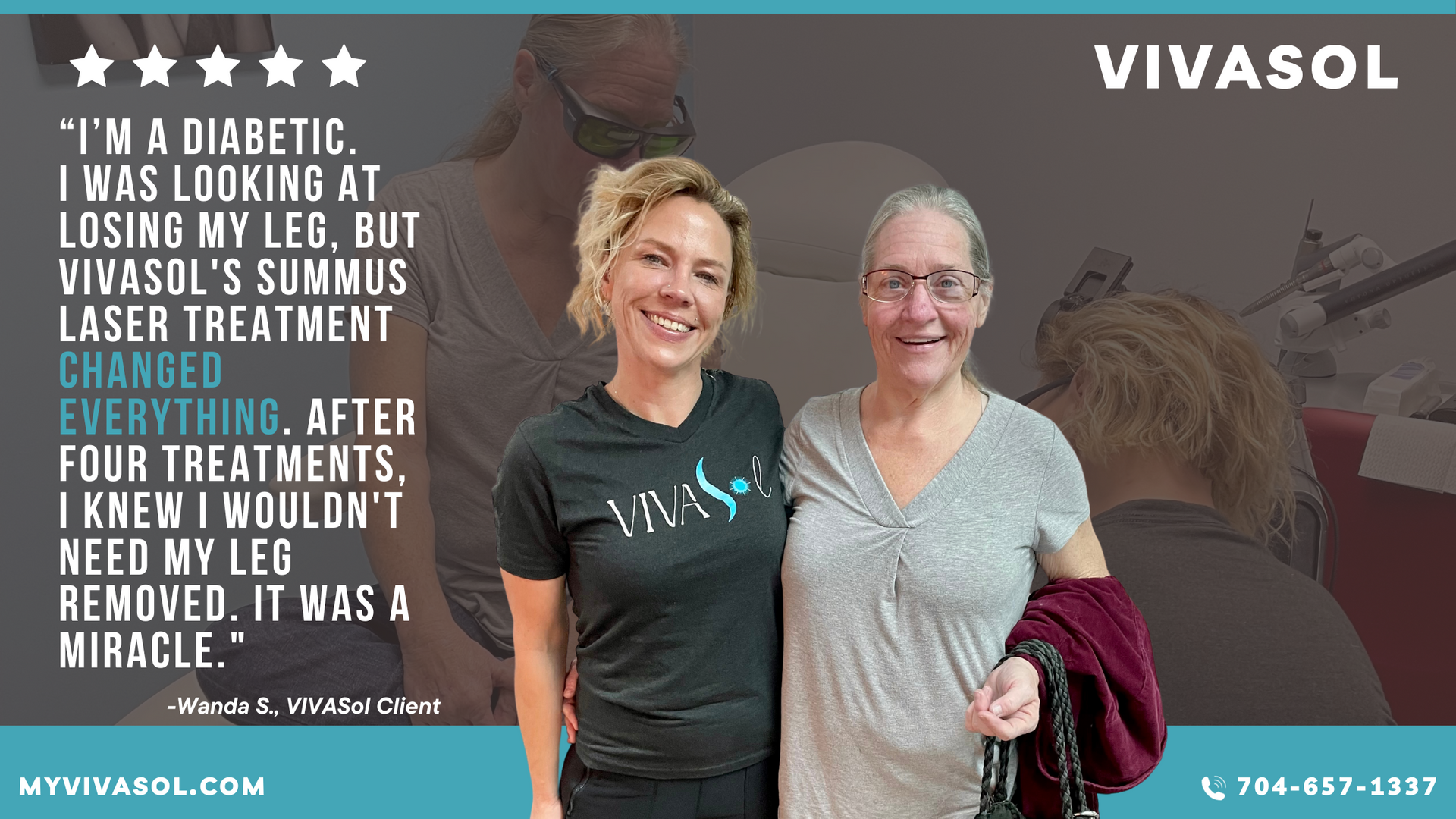 Miraculous Healing: How VIVASol's Summus Class IV Laser Saved a Diabetic Patient from Amputation — VivaSol — Mooresville, NC