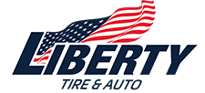 Liberty Tire & Auto logo with an American flag graphic over the word "LIBERTY".