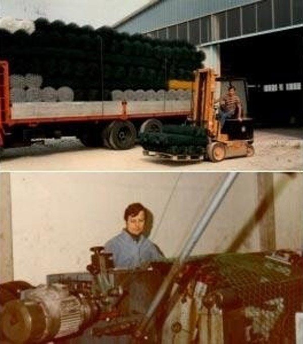 produzione di reti metalliche negli anni '60