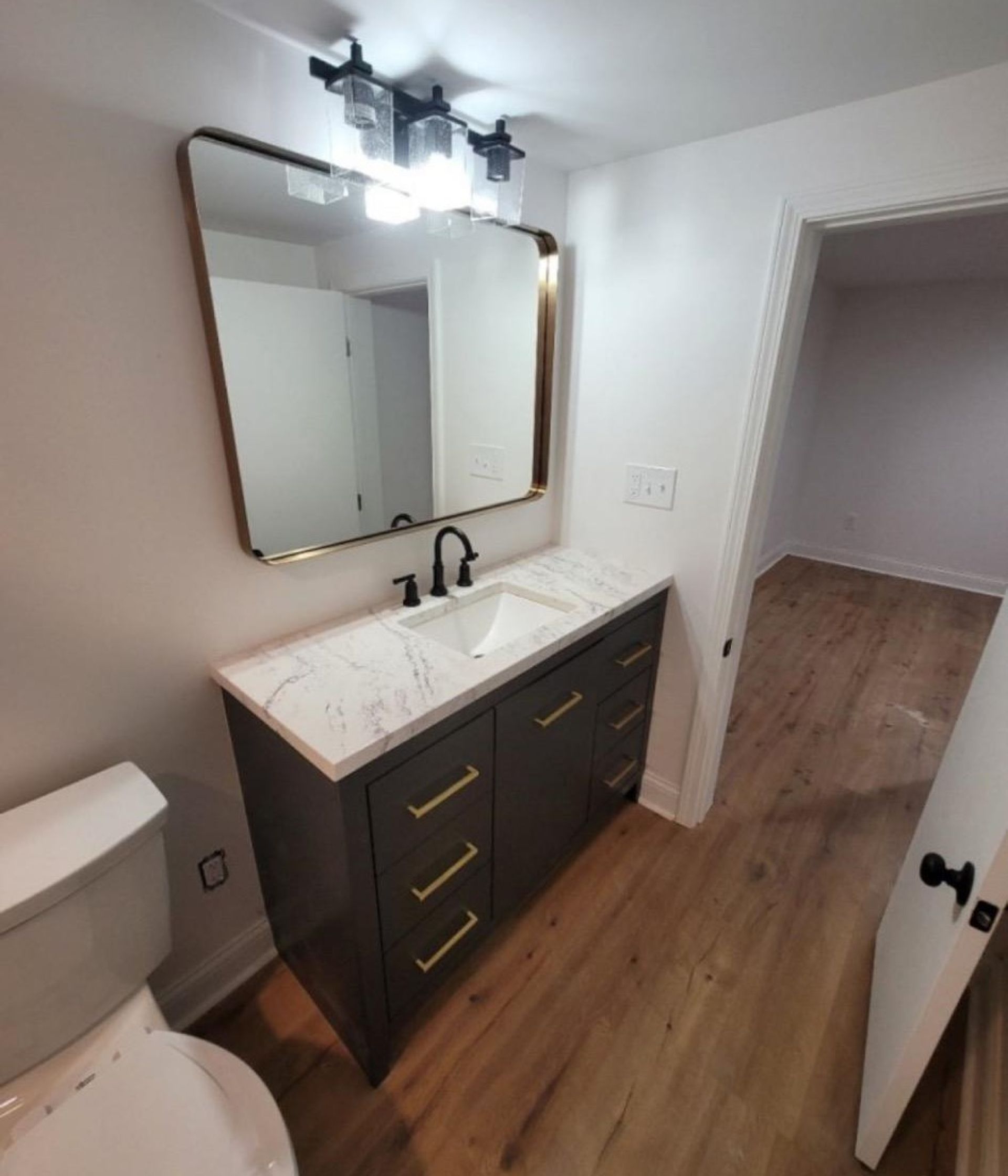 white with grey countertop on vanity, countertop inspiration from under pressure