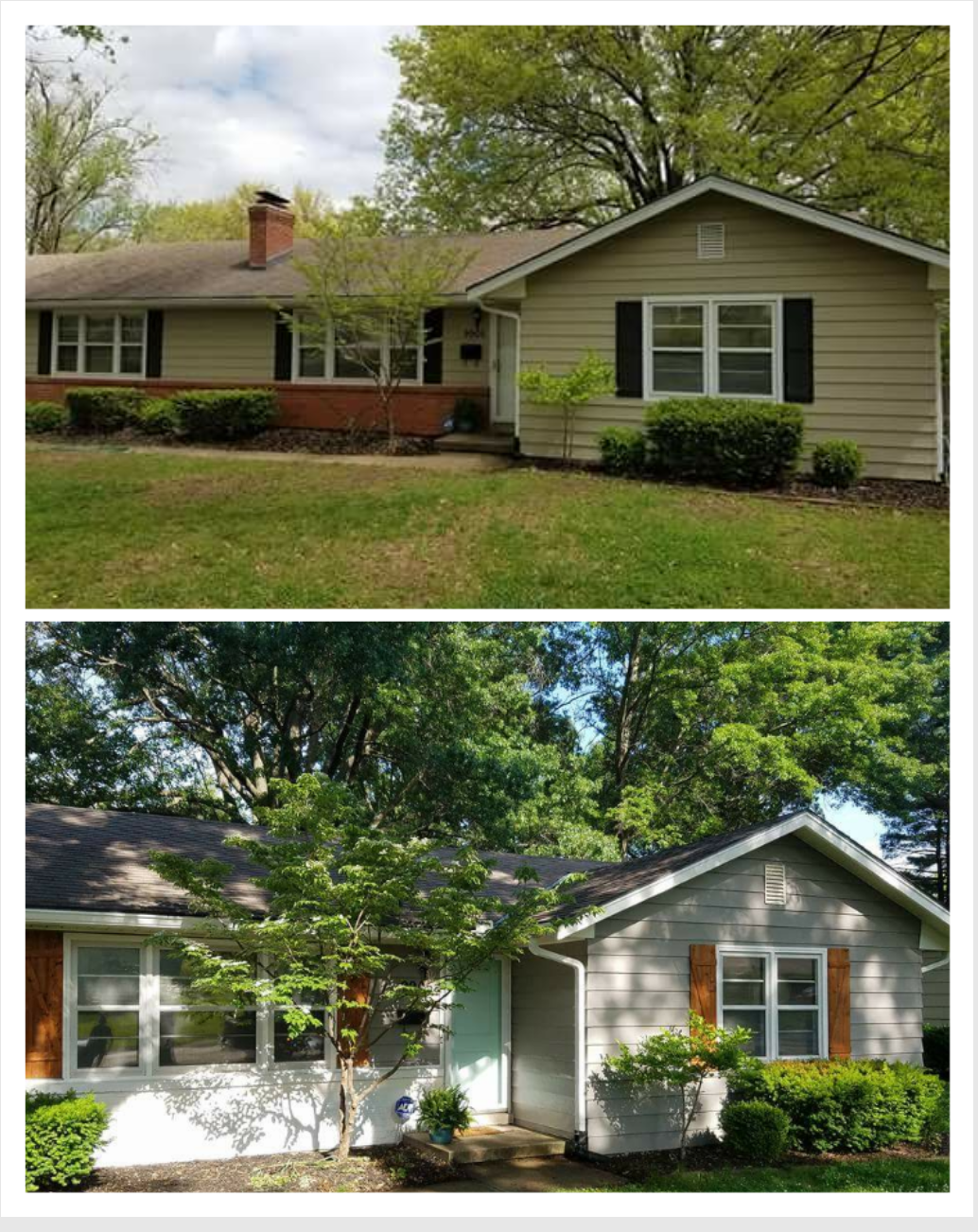 exterior renovations for an investment property in metro kansas