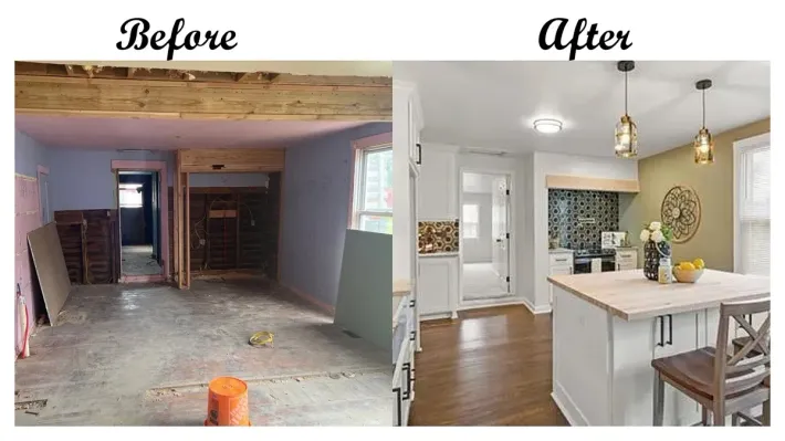 before and after kitchen remodel in Kansas City