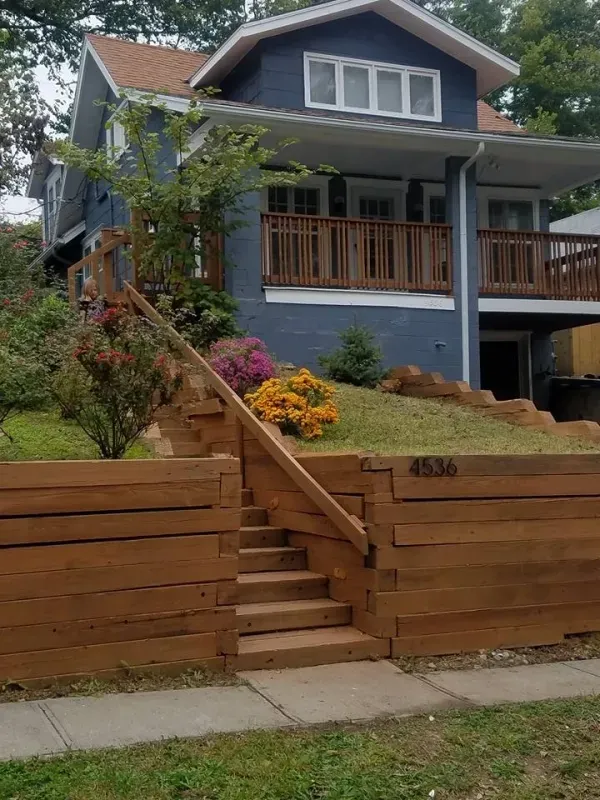 retaining wall construction for rental property remodeling