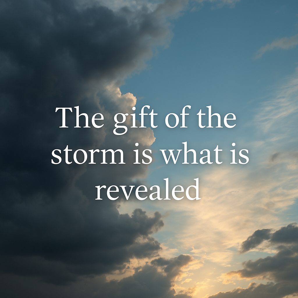 Quote on a cloudy background: 