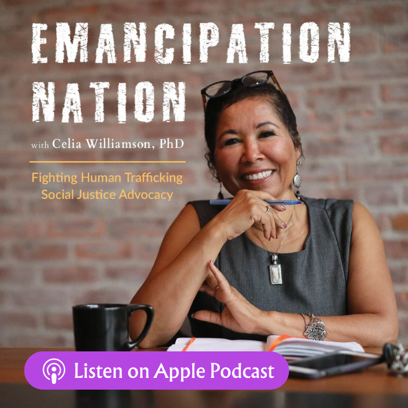 Podcast cover art: Celia Williamson, PhD, smiles; podcast name