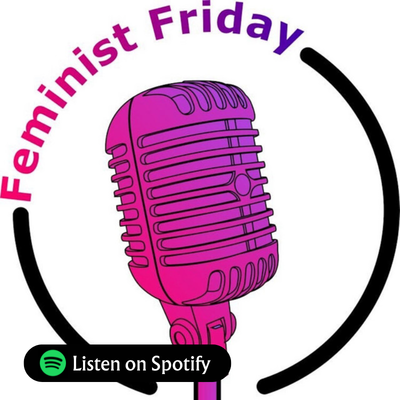 Pink-purple microphone inside a black-outlined circle. Text