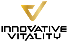 Innovative Vitality logo with gold geometric V icon above black text on a white background