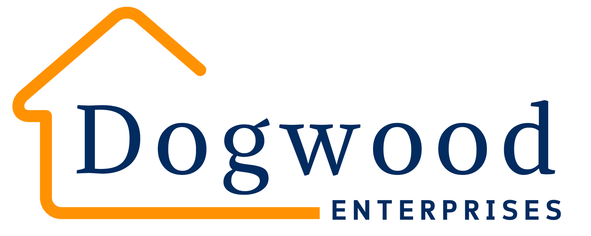 The logo for dogwood enterprises is a house with a roof.