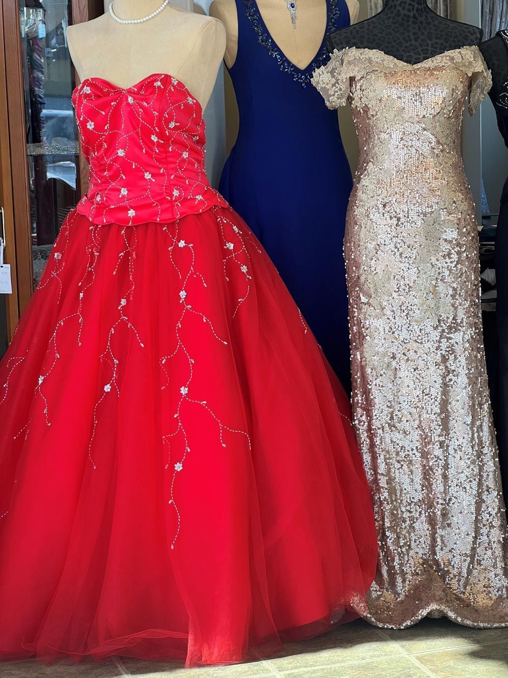 Red Gown — Anchorage, AK — Rose's Custom Tailoring