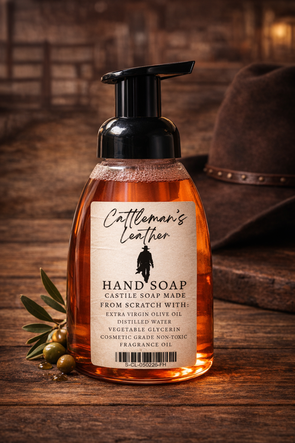 Cattleman's Leather Foaming Hand Soap