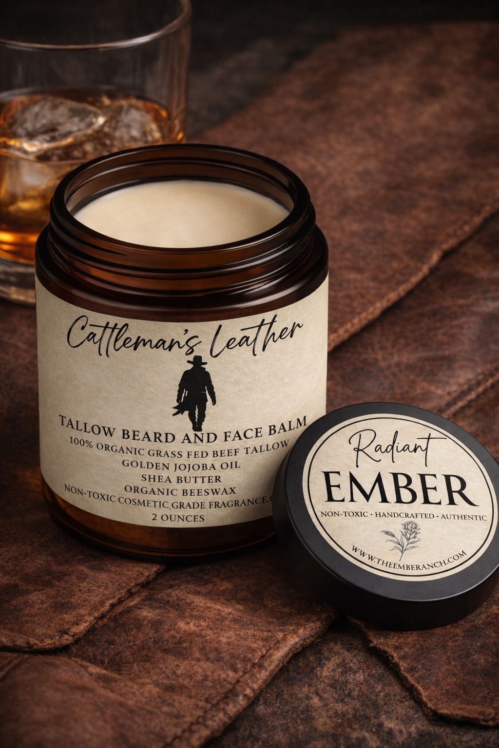 Cattleman's Leather Beard and Face Tallow Balm