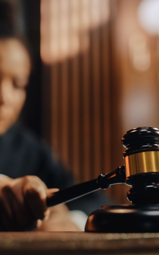 a judge holding a gavel