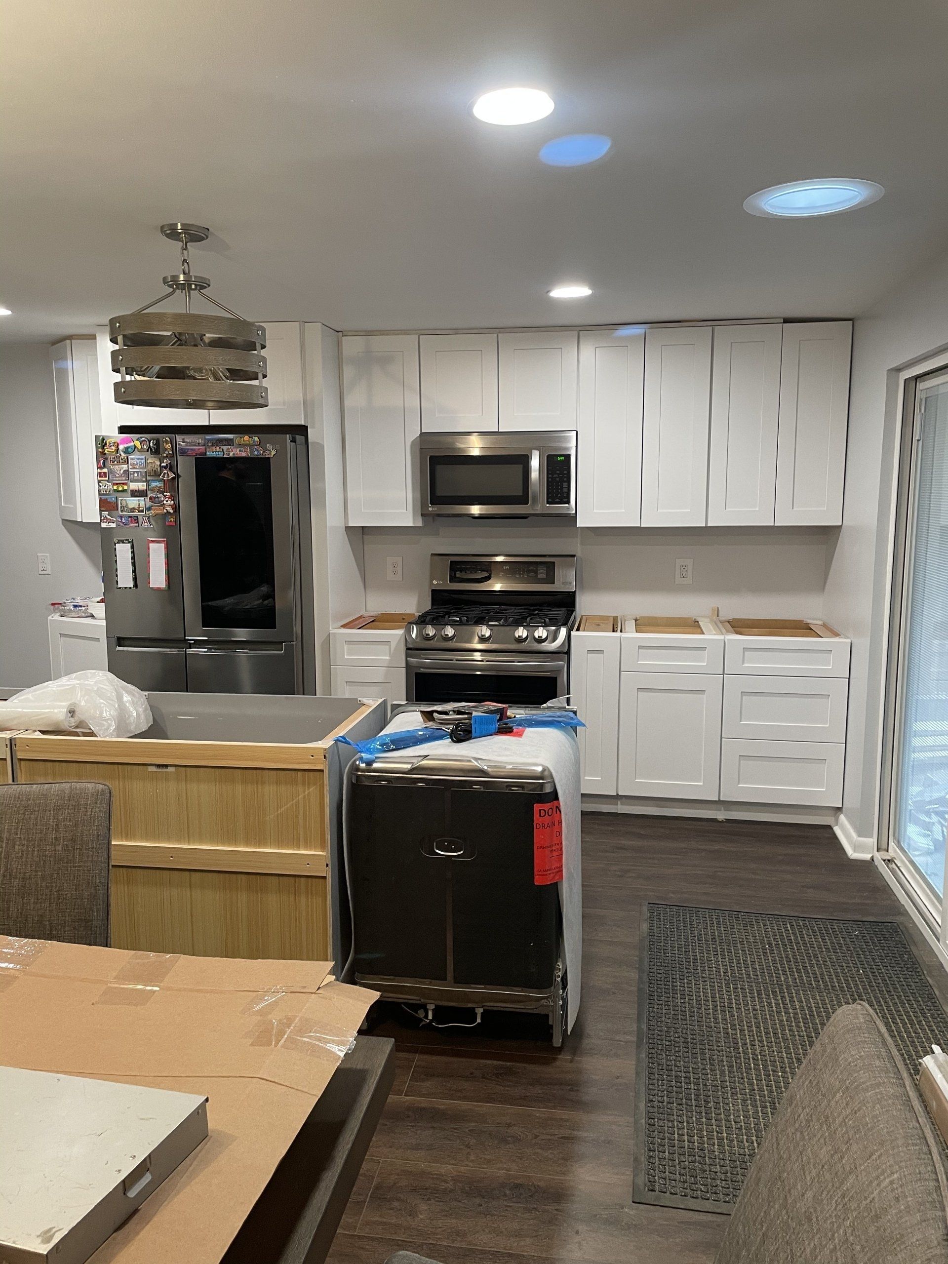Kitchen With White Cabinets — Pittsburgh, PA — J & J Construction 1