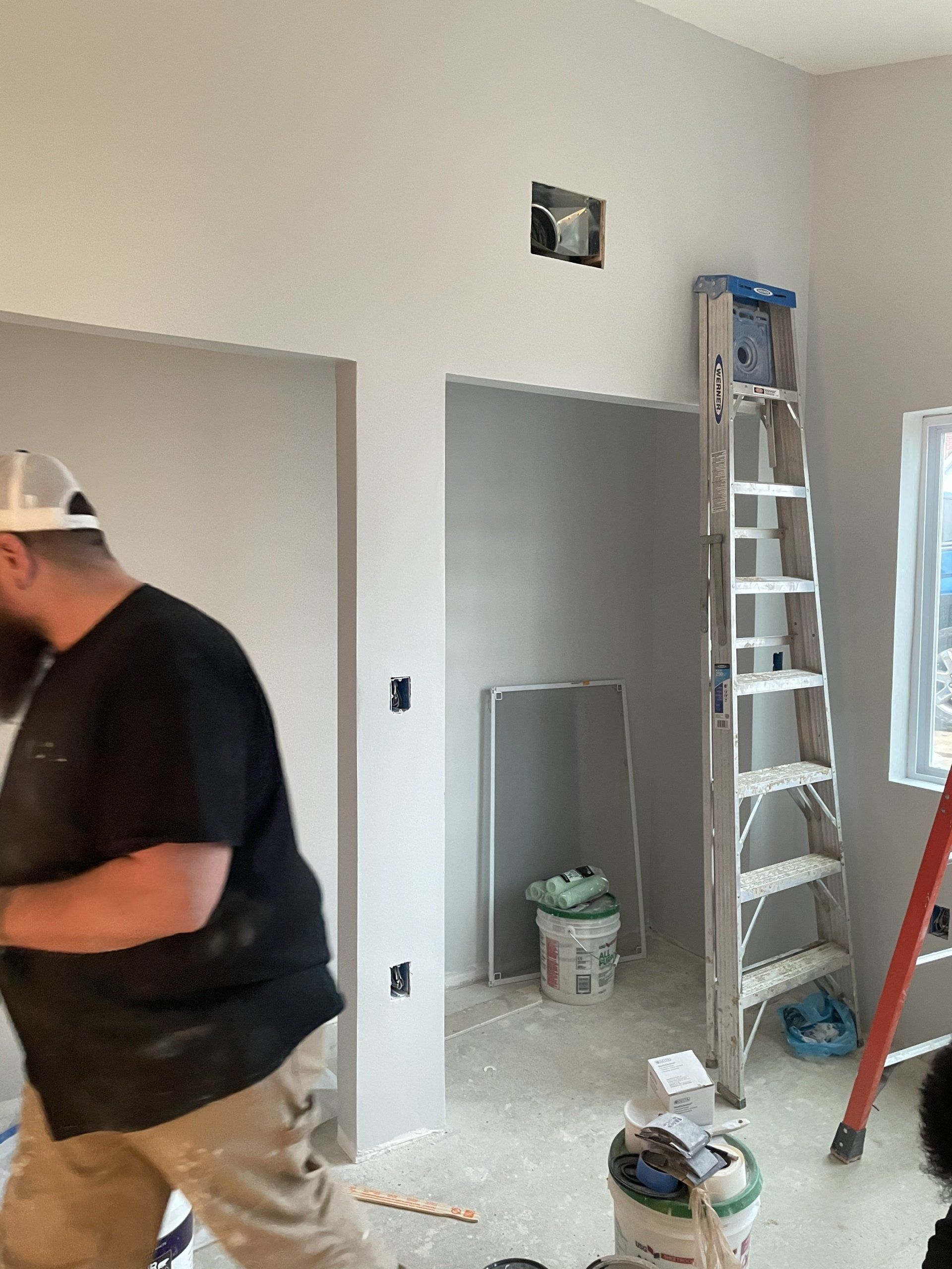Worker Doing Bed Room Remodeling — Pittsburgh, PA — J & J Construction 1