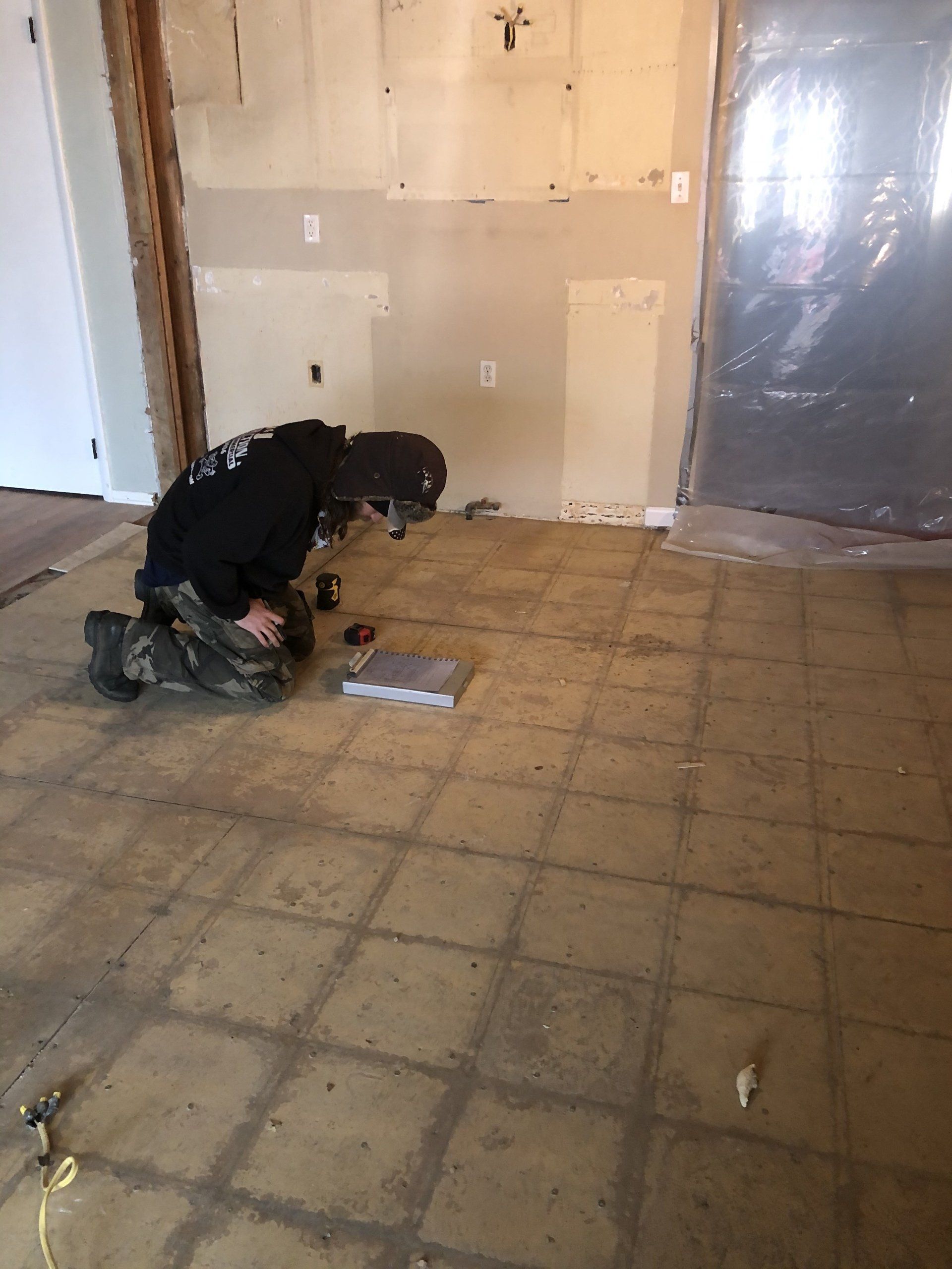 Worker Doing Floor Works — Pittsburgh, PA — J & J Construction 1